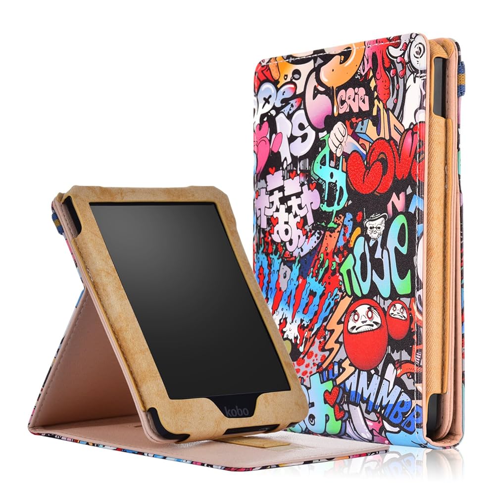 Kobo Clara HD ケース付き Kobo Ereader Clara HD Case, Gylint Premium Leather Business
